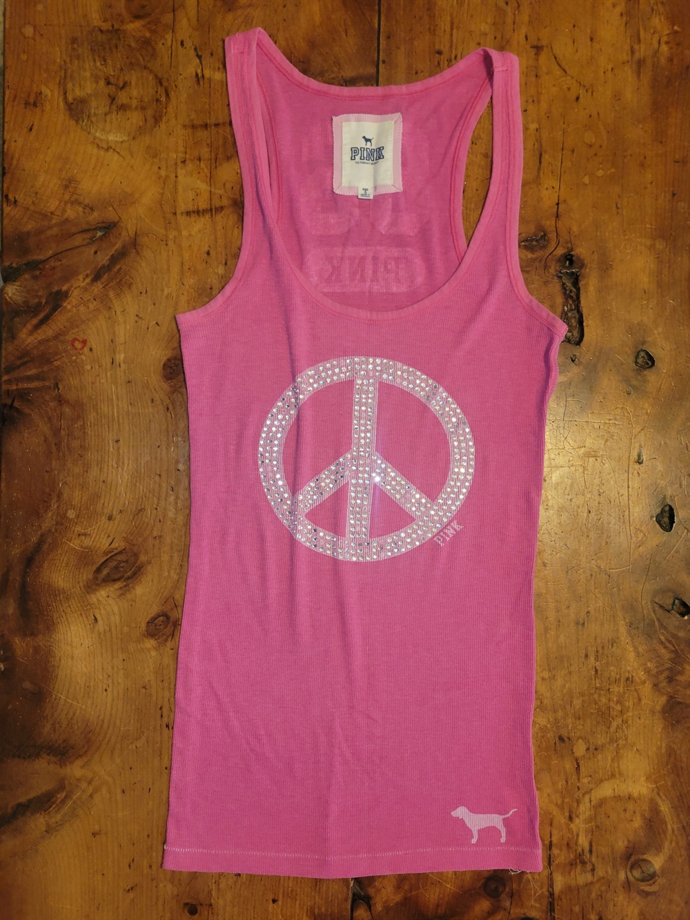PINK Victoria's Secret 2000's Bright Pink Ribbed Tank